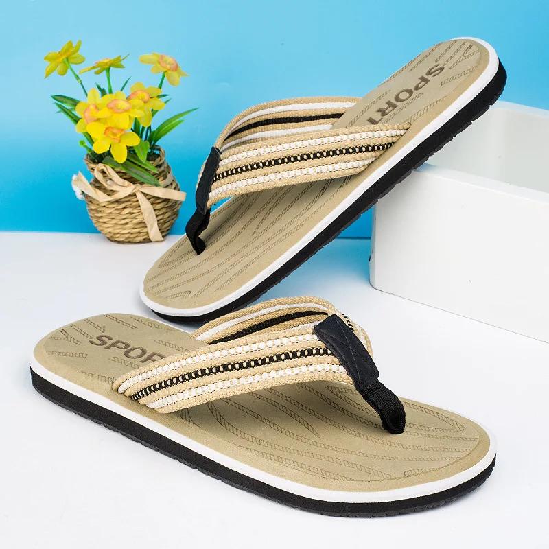 Letní móda Pánské žabky Plážové sandály pro muže Ploché pantofle protiskluzová obuv pánské sandály nadměrná velikost 40-45