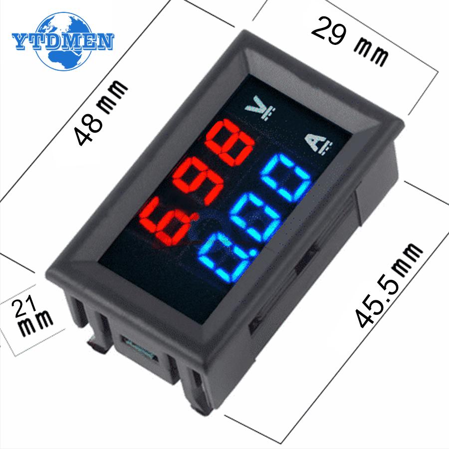 DC 0-100V 10A Digital Voltmeter Ammeter LED Display Module DSN-VC288 LED Amp Dual Digital Volt Meter Gauge Voltage Current