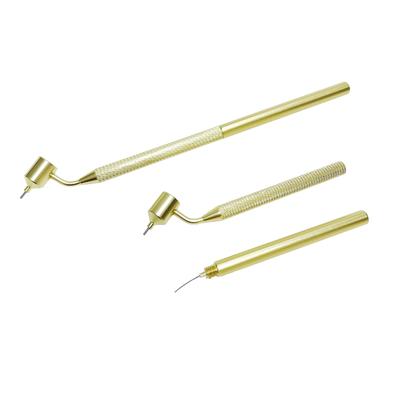 ALLVD Feiner Stift 0,02 Zoll (0,5mm) Extrafeiner Applikator Touchpen Messing Präzision