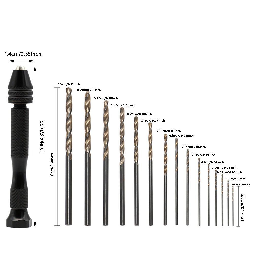 Stiftenbohrer Lochbohrer 0,6-3mm Mikrobohrer Kunststoff Bastelbohrer Set Schmuckherstellung