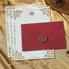 Chinese Style Retro Hemp Envelope & Stationery Set with Kraft Paper and Sealing Wax