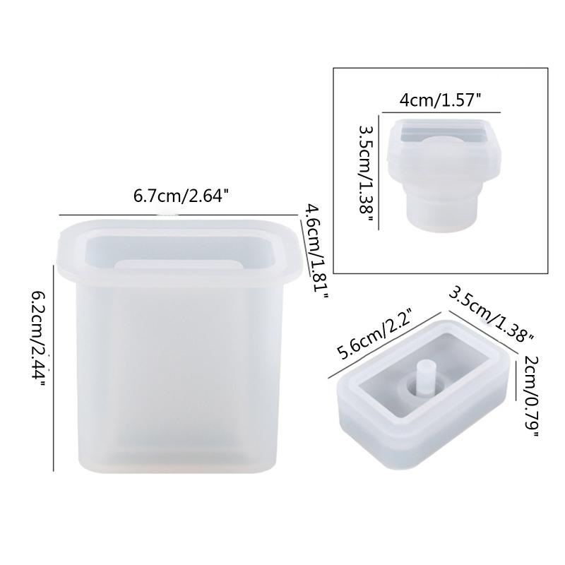DIY Jewelry Container Silicone Molds Bottle Casting Molds Storage Jar Epoxy Resin Molds for Resin Crafts Bottle Storage