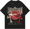 SOLY HUX Men's Y2k Graphic Tees Goth Vintage T Shirt Short Sleeve Crew Neck Streetwear Summer Tops