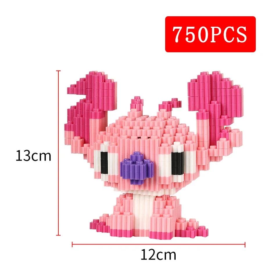 Stitch Mickey Minnie Mouse Doll Star Derena Belle Assemble Kids Building Blocks Puzzle Assembly Toys Kids Gifts