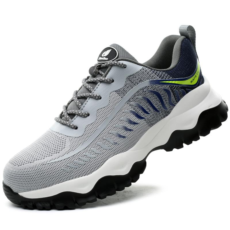 Steel Toe Cap Light Breathable Sneaker Men Indestructible Shoes Anti-puncture Safety Shoes Protective Work Industrial Footwear