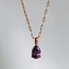 18k Gold-Plated Retro Zircon Birthstone Necklace