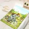 1Pc Bicycle Ride Through Countryside Rug Office Carpet Indoor Outdoor Doormat Nonslip Soft Comfortable Living Christmas Halloween Xmas Gift D924181