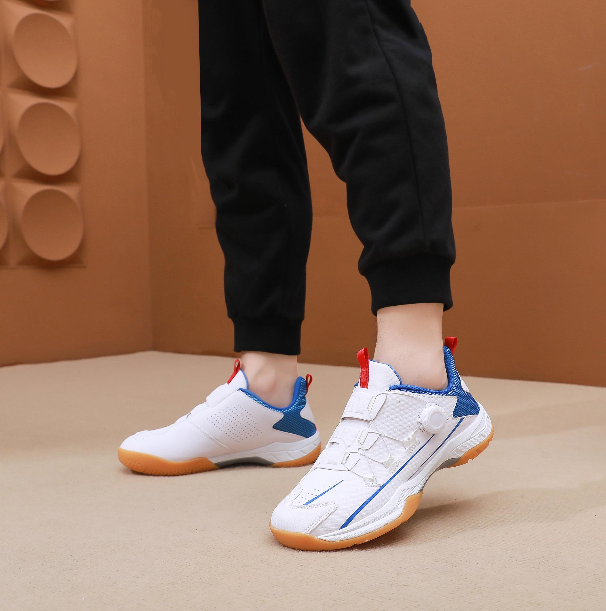 

Обувь для бадминтона с поворотной пряжкой, дышащая, нескользящая, тренировочная обувь, парная спортивная обувь, мужская обувь 36