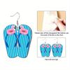 2D Flache Sommer-Slipper Acryl-Ohrringe Modeschmuck Elegante Ohrringe Party-Ohrringe Urlaubsgeschenk für Freunde Sommer Strand-Ohrringe Gastgeschenk