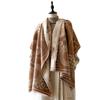 Autumn And Winter Imitation Cashmere Scarf Women'S Versatile Retro Trend Leopard Print Shawl Scarf Autumn And Winter