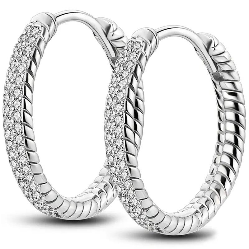 2026 New European and American Shiny Inlaid Cubic Zirconia Fashion Zircon for Daily Matching with Light Luxury Earrings