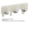 Bathroom Hanger Wall Mounted Towel Hooks Adhesive Hair Tie Hanger with 3 Hooks for Kitchen Utensils Bedroom Entryway