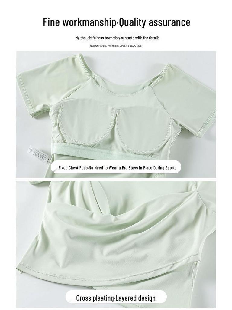 2025 Women's Petite Summer Sportswear Set: Tennis, Badminton, Yoga Fashion with Skirt