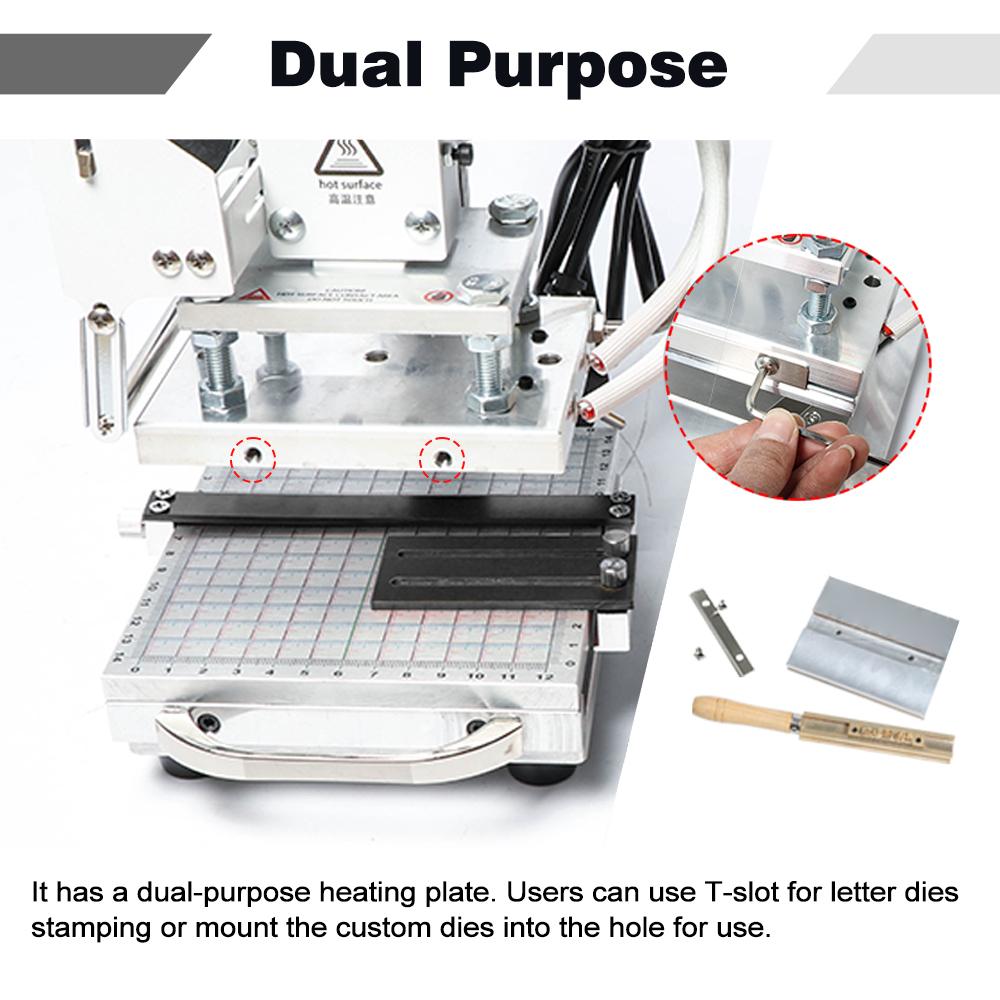 ZONESUN ZS-110 Press Trainer Heat Press Machine For Wood Presses PVC Paper Custom Logo Making Hot Foil Stamping Machine 300W