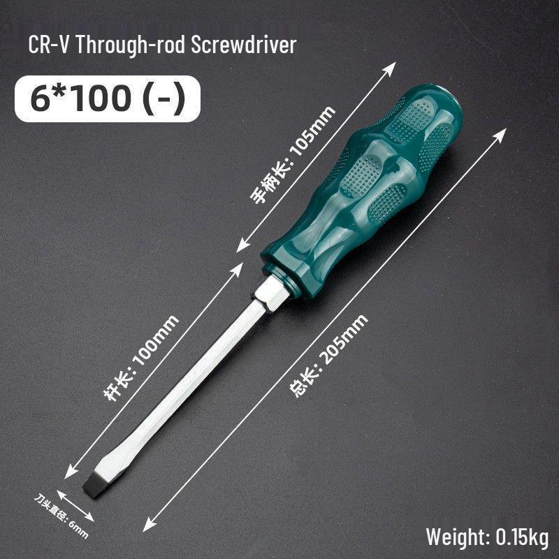 One-Word Industrial Magnetic Phillips & Flathead Screwdriver with Extra-Long Shank & Torx Impact Features