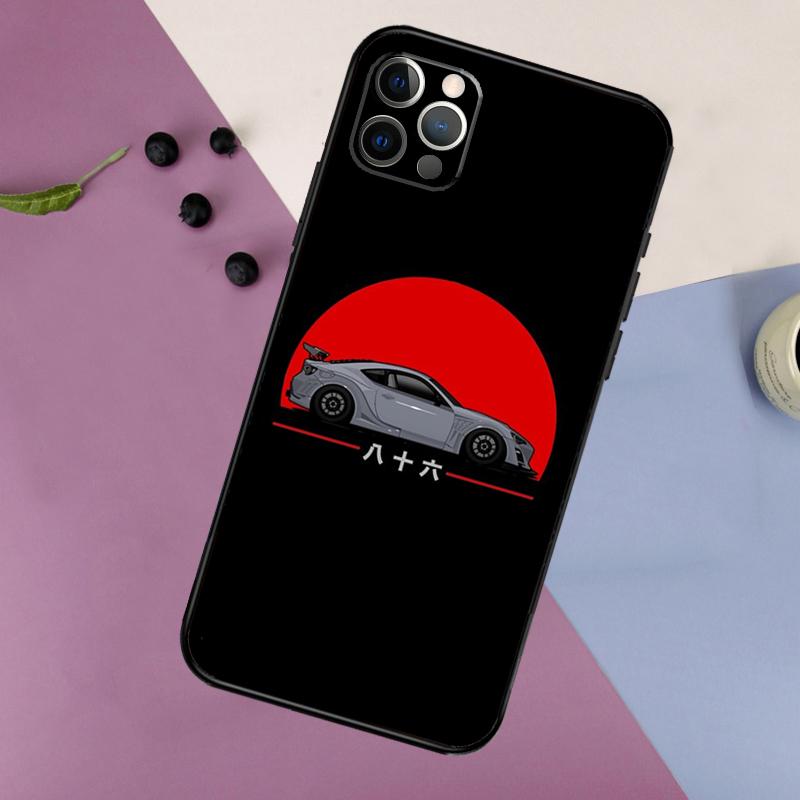 Japan JDM Auto Handyhülle Für iPhone 17 16 15 14 11 12 13 Pro Max Plus 12 13 mini 16e 17 Air Bumper Abdeckung