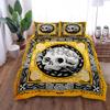 Luxury Baroque Pattern Bedding Set Golden Duvet Cover Set Twin Double Queen King Size Comforter Cover Set for Gift Bed Linen