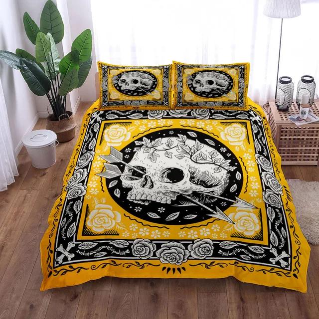 Luxury Baroque Pattern Bedding Set Golden Duvet Cover Set Twin Double Queen King Size Comforter Cover Set for Gift Bed Linen