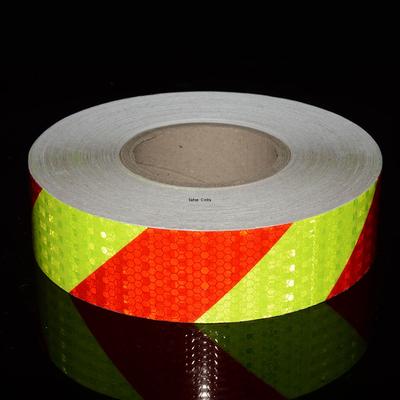 5cm/10cm/15cm/20cm*5M Autocolante Reflectorizante pentru Bicicletă Galben-roșu Fluorescente Impermeabile Autoadezive Avertizare Benzi Reflectorizante de Siguranță