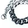 New 316L stainless steel Primary color and black dual Hip hop bracelet anklet