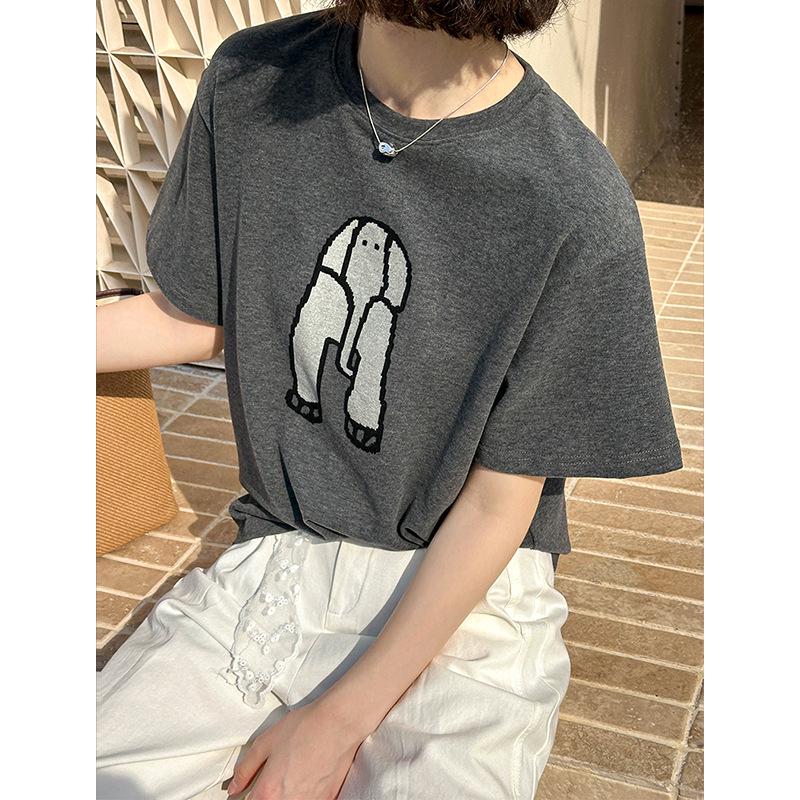 

Свободный тонкий топ Juzhi Spring Elephant Print 8013 One Size