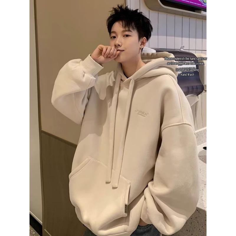 Men s Hooded Sweatshirt - Autumn/Winter 2024, Simple & Trendy Casual Top, Versatile Loose Fit M