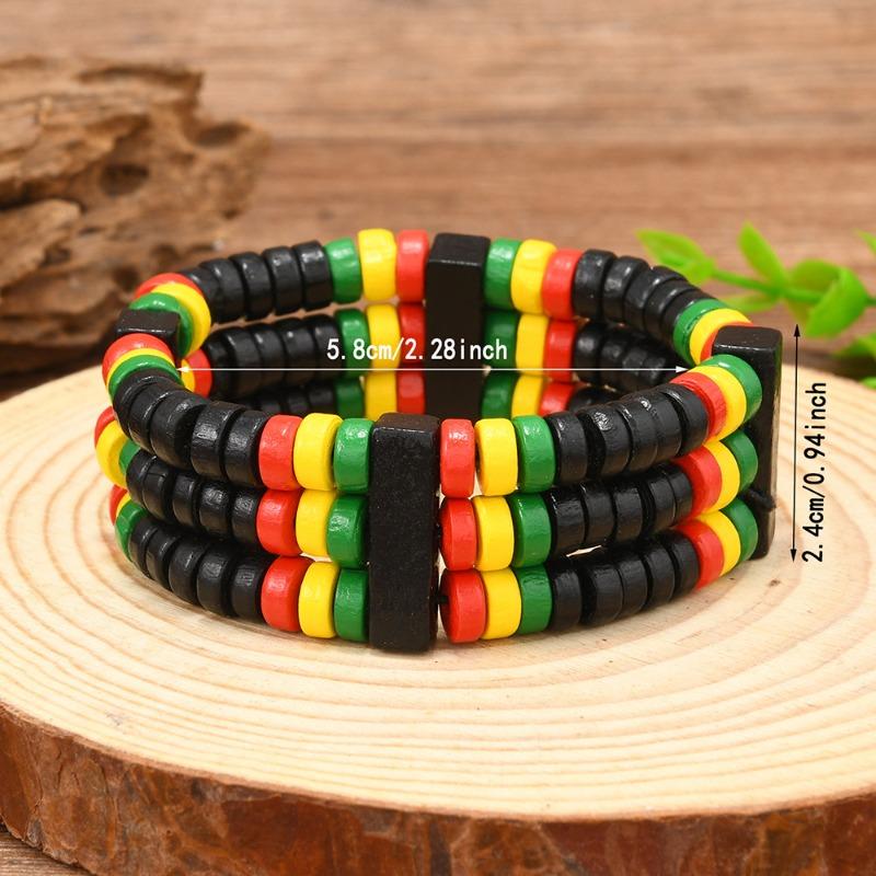 Neues Kokosnussperlen Perlen Elastische Schnur Herrenarmband Armband Armband