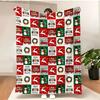 Red Blanket Merry Christmas Flannel Blanket Gingerbread Man Santa Claus Snow Tree Printed Soft Fluffy Office Sofa Chair Nap Gift