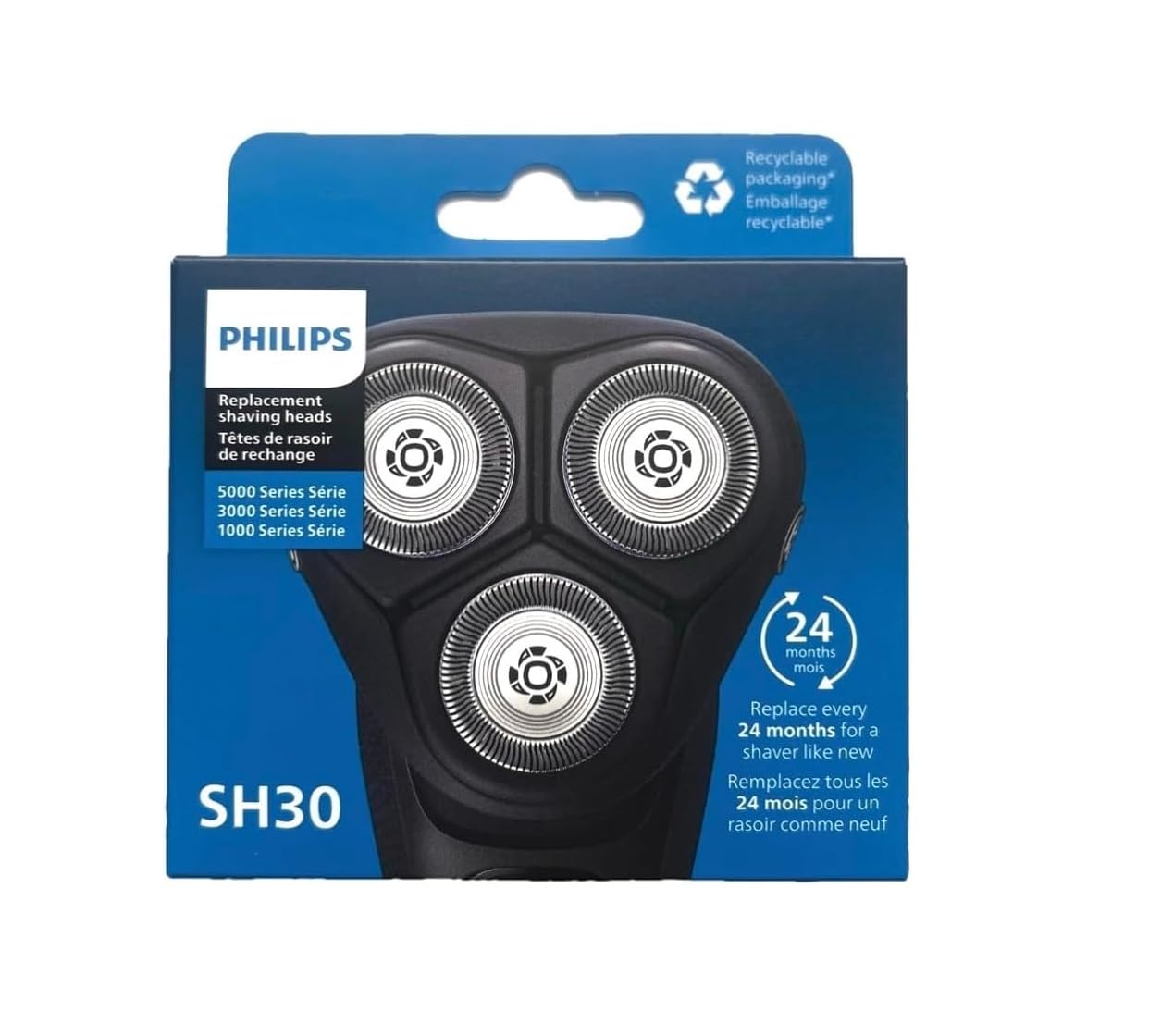 

Змінні леза для бритви Philips Shaver Series для чоловіків 3000/1000 SH30/50 (Міжнародний SH30/61) [Використано]