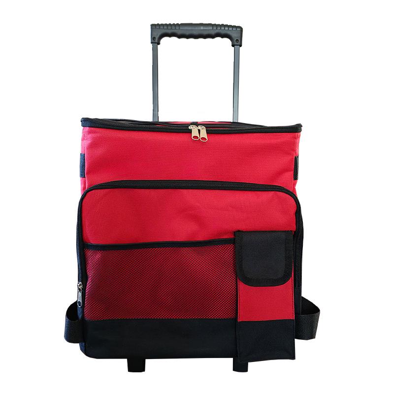 Portable Multi-Functional Travel Trolley Case with Insulated Cooler Bag