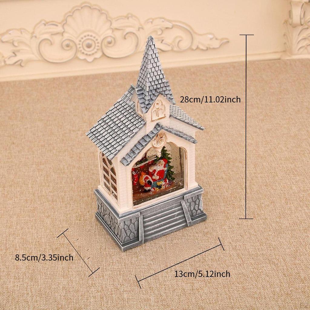 Christmas Snow Globes Lantern LED Night Light Xmas Decoration for Bedroom