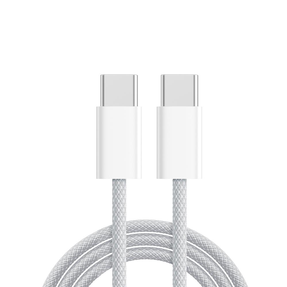 ESSAGER 1m Type-C to Type-C 60W Fast Charging Cord Braided Data Cable A