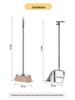 Upgraded Stainless Steel Broom and Dustpan Set with Wear-Resistant, Thickened Handle and Integrated Scooping Bucket