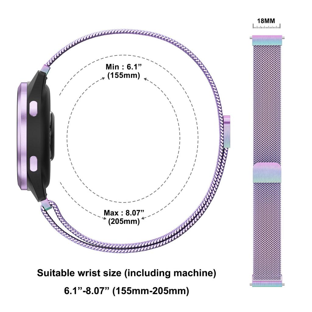 For Huawei Watch GT 5 Pro 42mm/GT 5 41mm Watch Band Magnetic Milanese Stainless Steel Strap