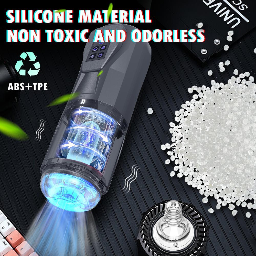 Automatic Telescopic Rotation Double Vibrating Male Masturbator Explosive Pleasure Penis Training Pocket Pussy Sex Toy For Men
