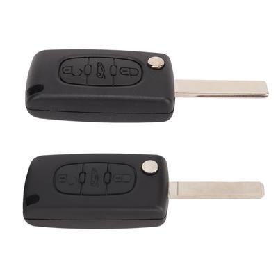 Car Key Case Black 3 Buttons Folding Flipping Protective Key Fob Cover Replacement for  107 2