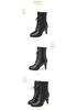 European & American Pointed Toe Lace-up Women's High Heel Ankle Boots, Autumn/Winter Plus Size, Sizes 34-45.
