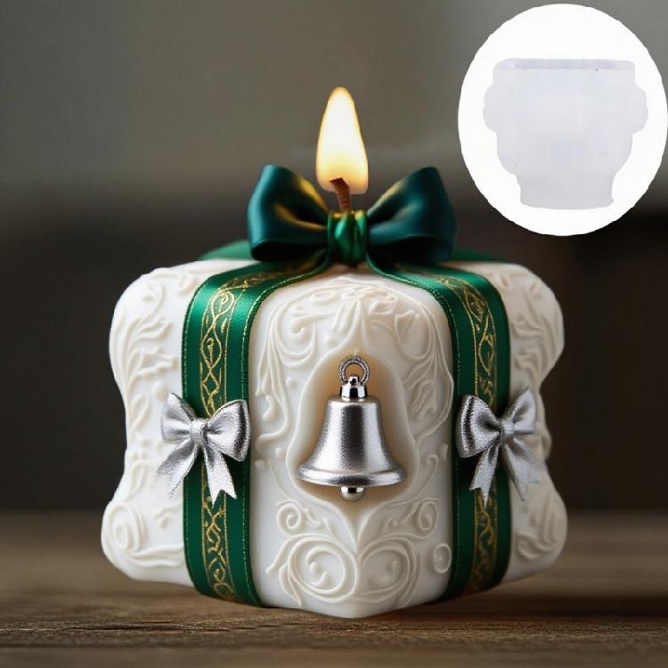 Christmas Gift Box Silicone Candle Mold For Candle Soap Holiday Decoration Multipurpose Silicones Mould For Epoxy Resin