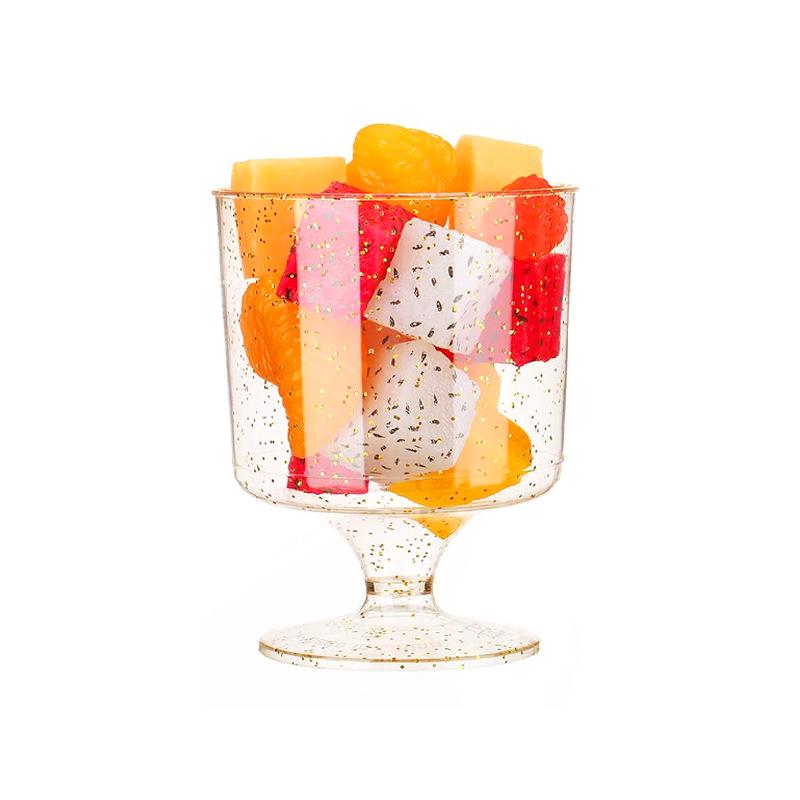 Square Transparent Disposable Dessert Cup - Perfect for Pudding, Jelly, Mousse, and Ice Cream.