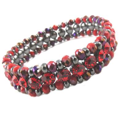[P8377] - Red 'Sissi' Designer Bracelet - 11 Mm