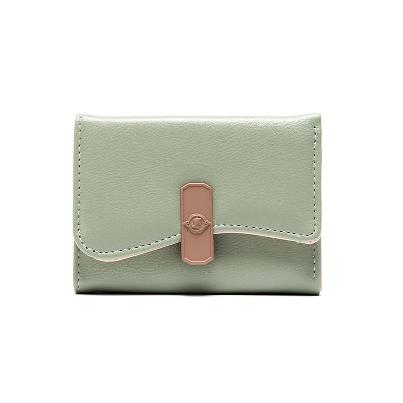 Korean Style Short Women s Fashion Wallet Simple Multi-function Wholesale Card Ins Coin Wallet Cross-border зелёный