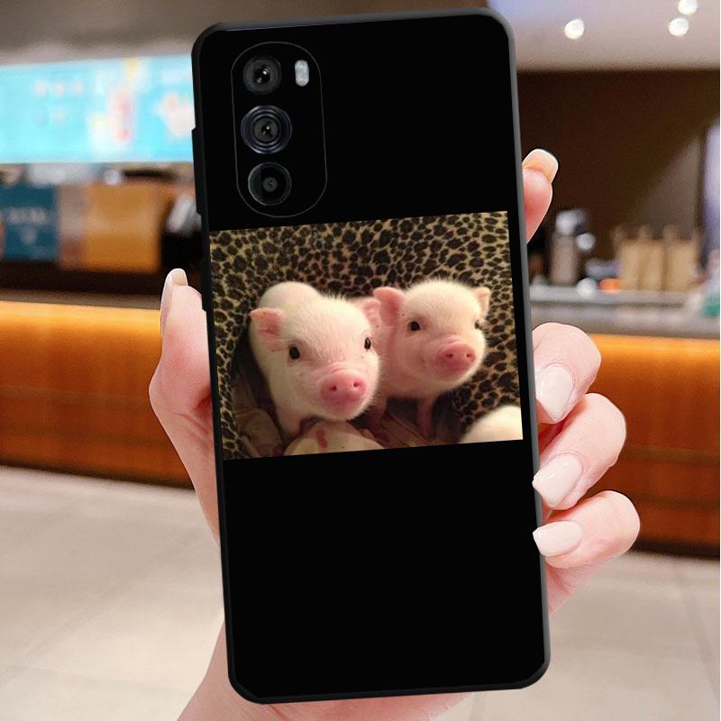 

Phone Case For Motorola Edge 50 40 Pro 60 50 40 30 Ultra Neo Fusion Moto G85 G72 G53 G54 G84 G13 G32 Cute Little Pink Pet Pig Moto G32
