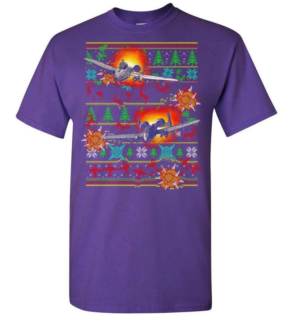 Novelty A10 Warthog Ugly Christmas Sweater T Shirt New 100 Cotton Short Sleeve ONeck Casual Tshirts Loose Top Size S3XL