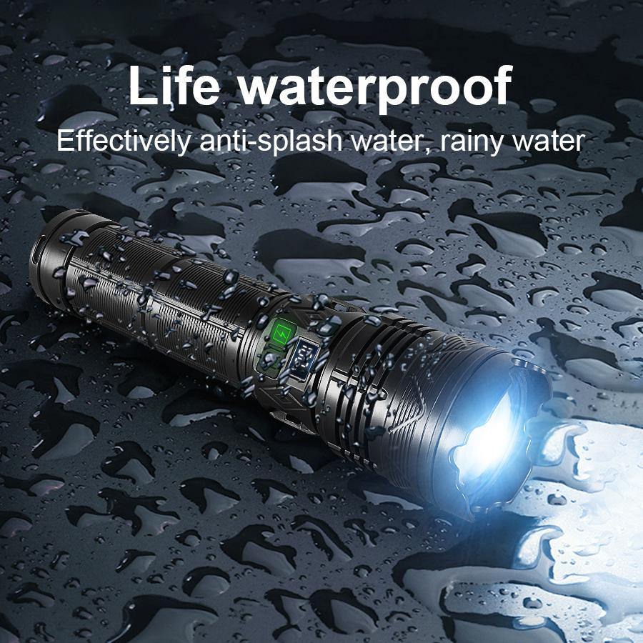 NEW 99000000LM Most Powerful LED Flashlight Rechargeable Type-c Flashlight Long Range Tactical Torch Light For Fishing Hunting