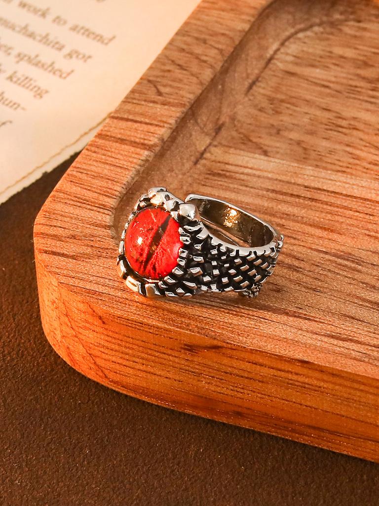 Heiß verkaufter europäischer und amerikanischer Teufelsaugen-Edelsteinring, hochwertiger Retro-Lotus-Öffnungsring, modisches Erstaccessoire