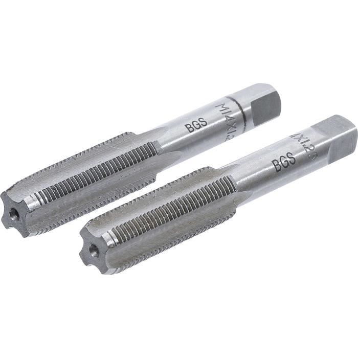 Tarauds et Filières - BGS - M14 x 1,25 - Acier à outils - 2 pièces