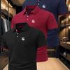 Herren-Polohemd-Set mit Wolfsdruck, Stilvoll und geeignet für Business Casual, Bequemes und atmungsaktives kurzärmeliges Polohemd für den Sommer