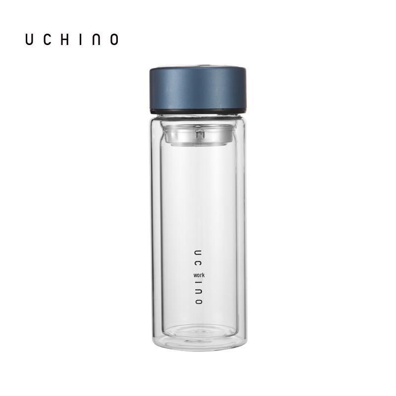 UCHINO Tea Charm Double-Wall Glass Cup with Lid