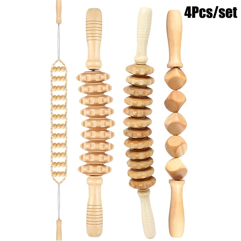 Herramientas de Masaje de Maderoterapia Manuales Accesorios Gua Sha Rodillo Masajeador Anticelulítico Cubo de Madera Masajeador Para Liberación Corporal