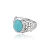 Arizona Turquoise Ring: 925 Sterling Silver Gemstone Statement Ring